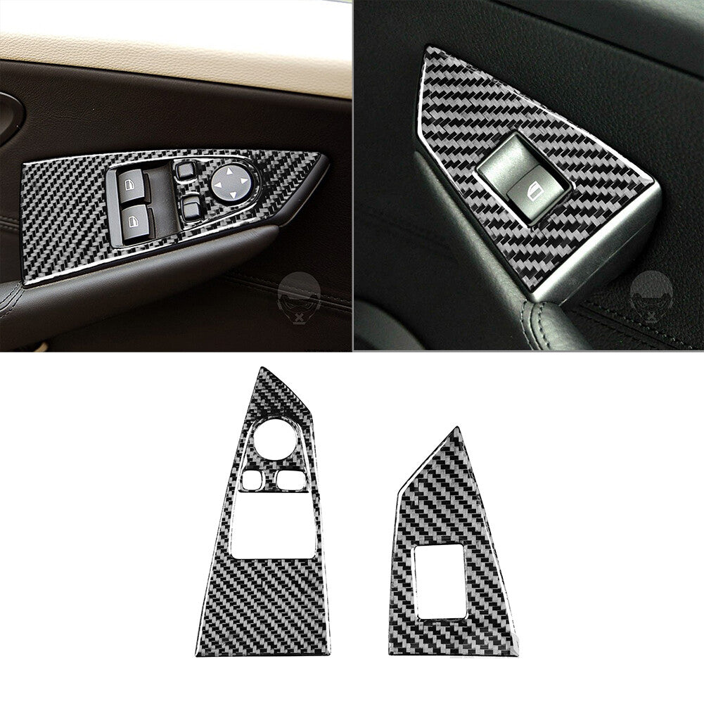 Carbon Fiber Window Lift Switch Cover Trim for BMW 6 Series E63 E64 Couple 04-10