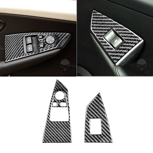 Carbon Fiber Window Lift Switch Cover Trim for BMW 6 Series E63 E64 Couple 04-10