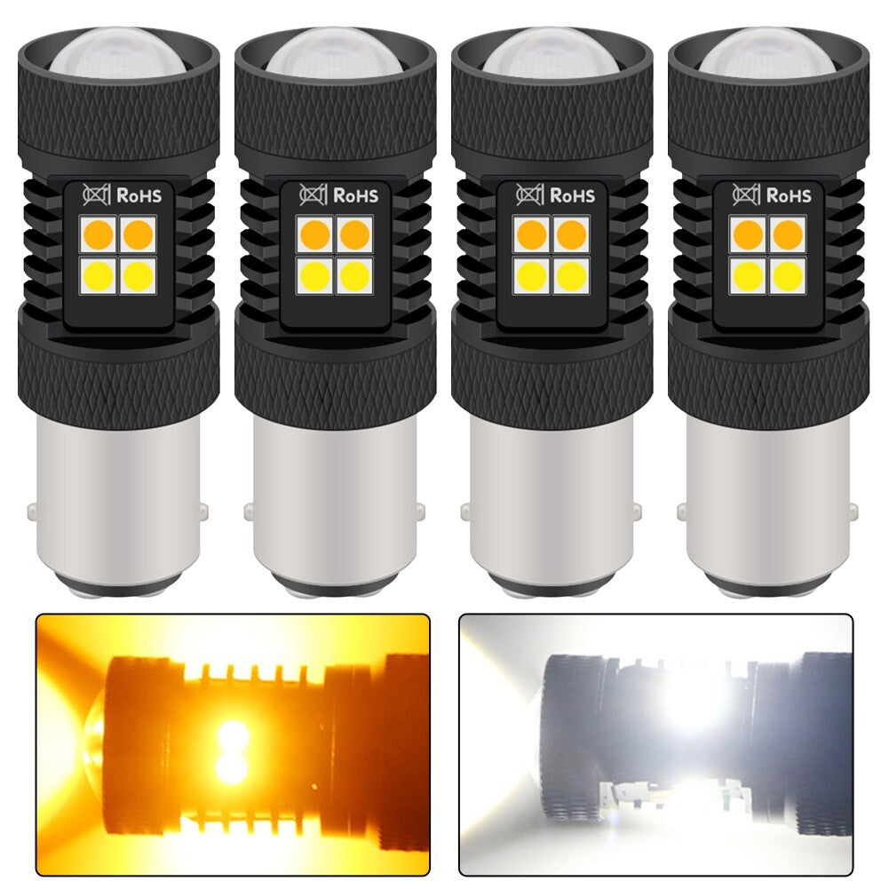 4Pcs/set 1157 Switchback LED Turn Signal Bulbs for Chevrolet C/K1500 2500 Parts