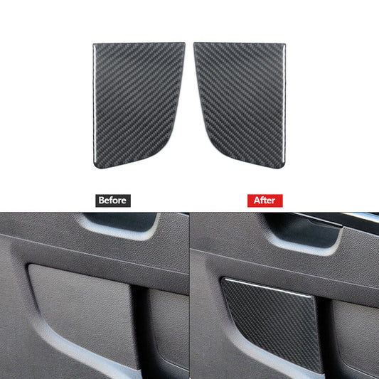 2Pcs Carbon Fiber Front Door Pillars Trim Cover for Chevrolet Sonic 2012-2016