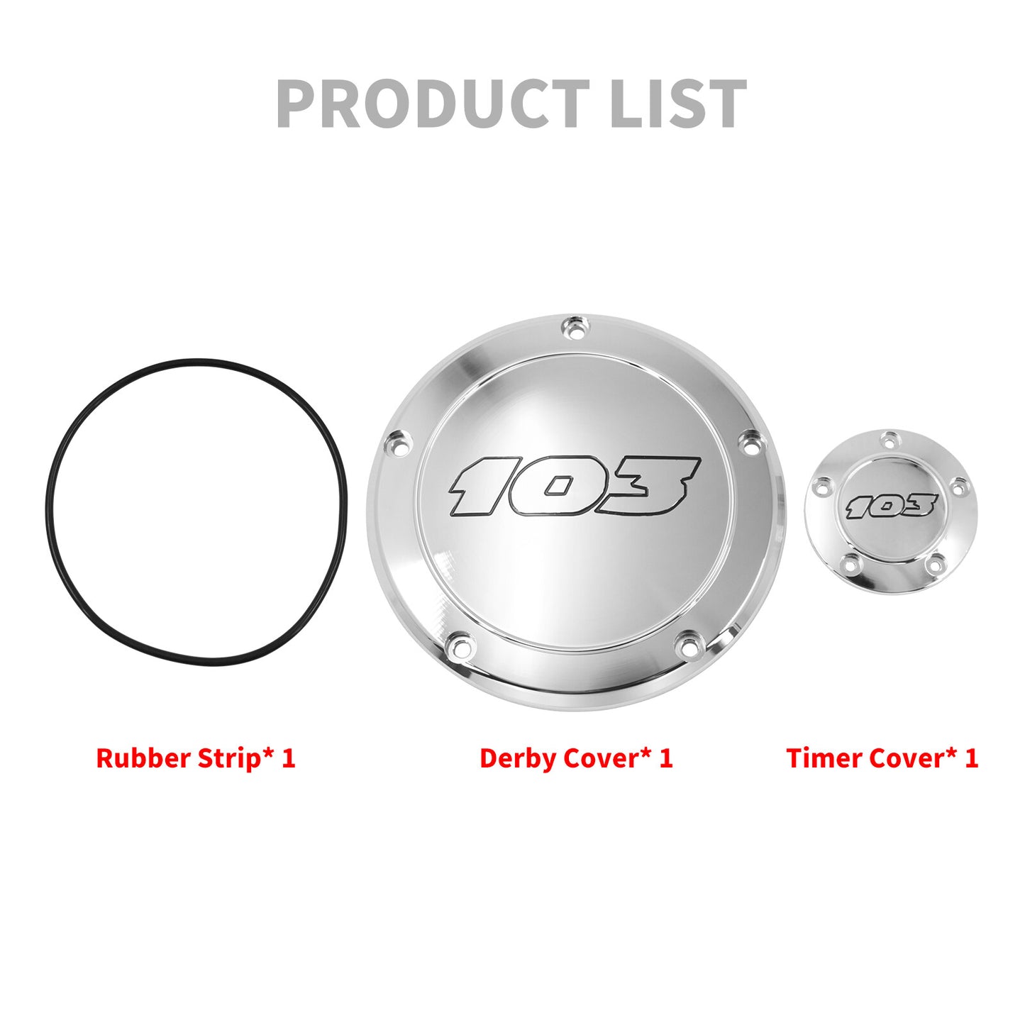 Chrome 103 Derby Timing Timer Cover for Harley Touring Road Electra Glide 99-15