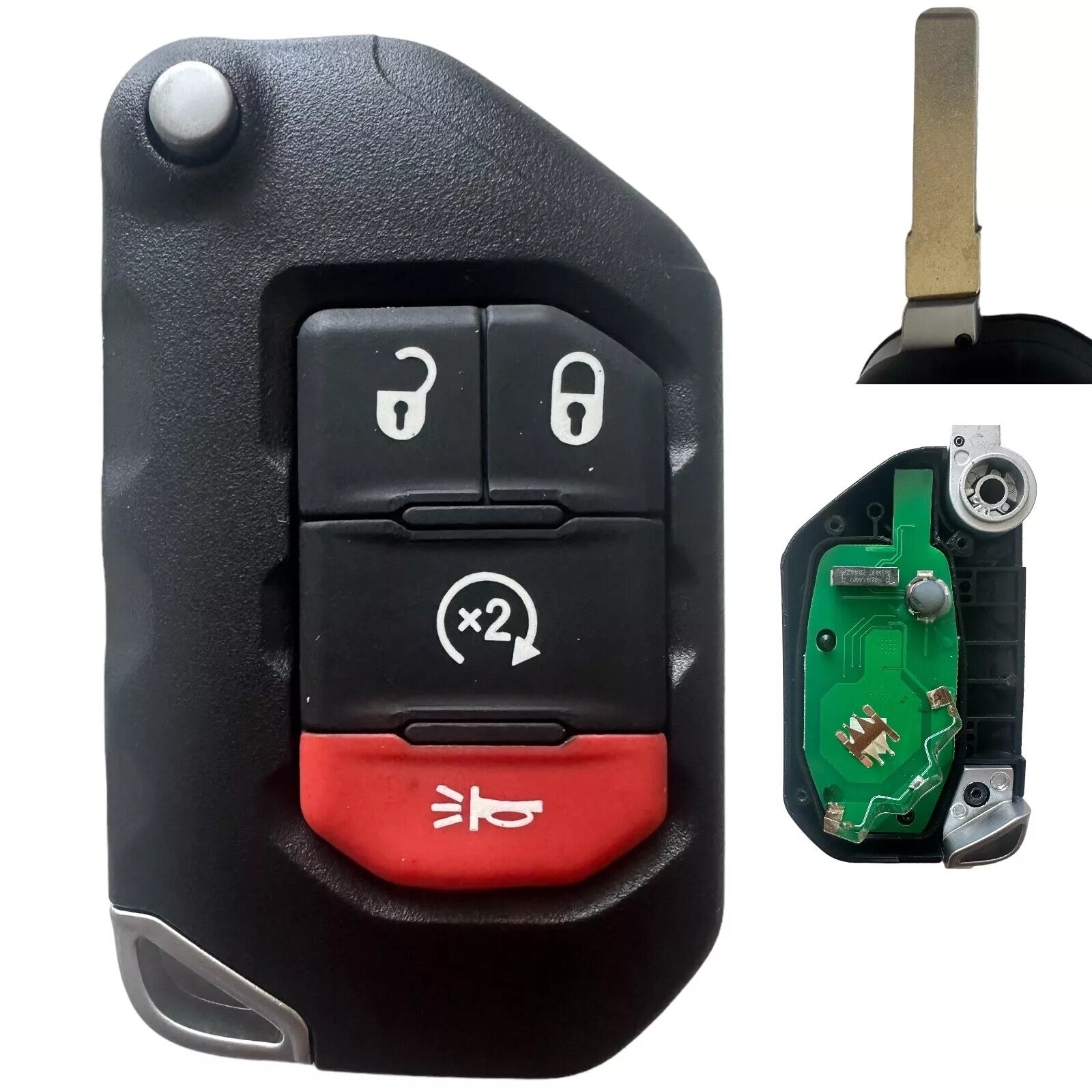 Compatible with 2018-23 for JEEP for WRANGLER GLADIATOR for Smart Key Remote FLIP FOB OHT1130261