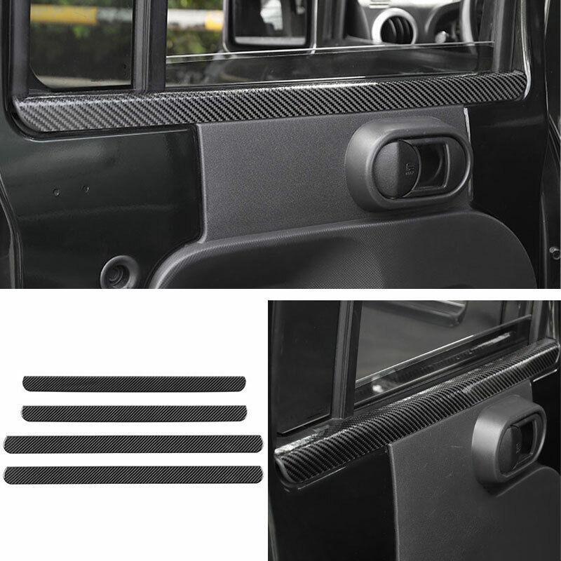 for Jeep for Wrangler Jk 2007-2010 True Carbon Fiber Car Window Decoration Strip 4X