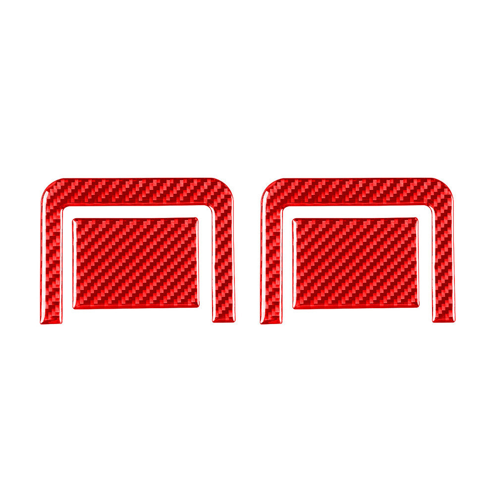 4x Carbon Fiber Rear for Seat Adjustment Panel Cover Trim for Toyota Tundra 2014-21