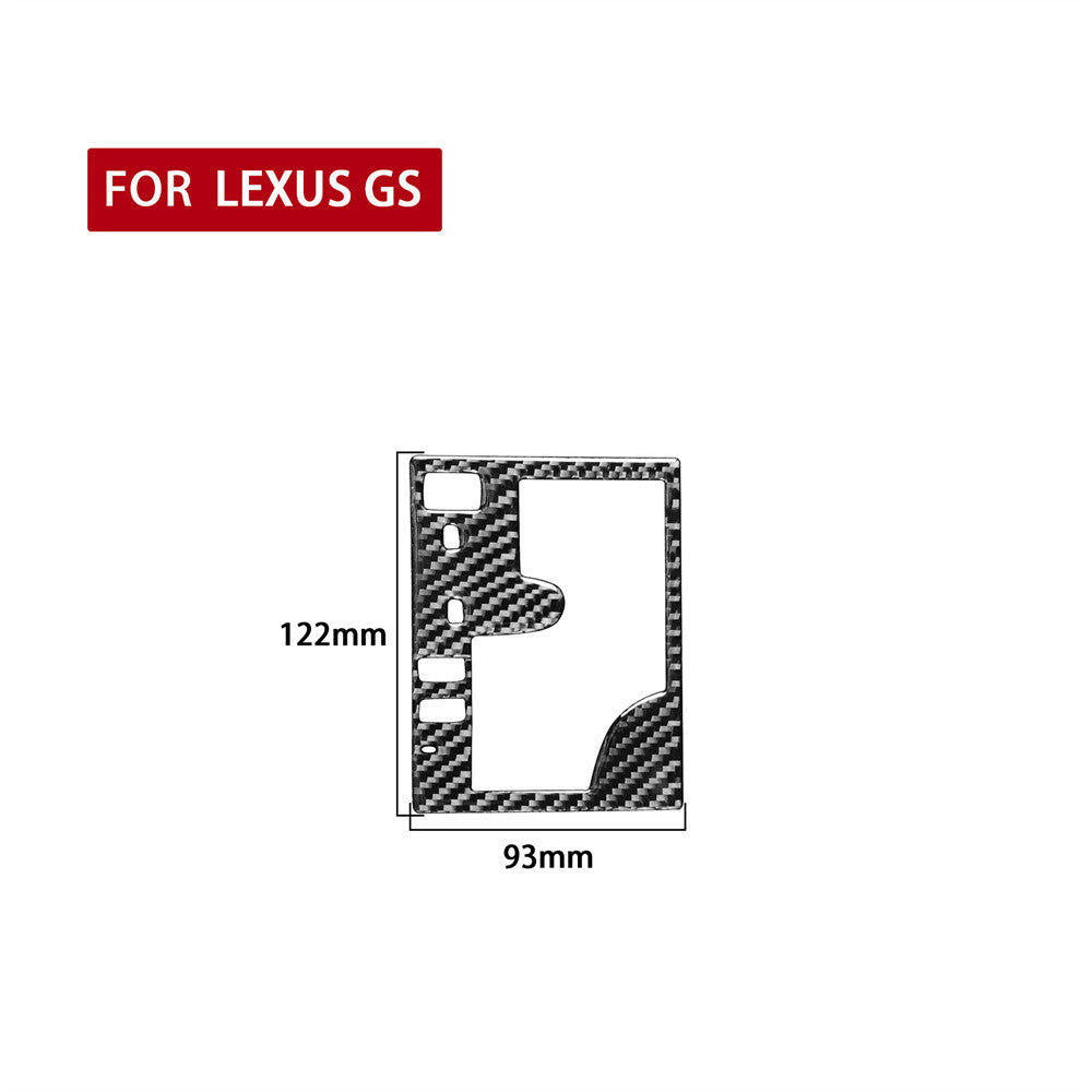 Soft Carbon Fiber Interior Central Gear Shift Panel Cover For Luxus GS 2006-2011