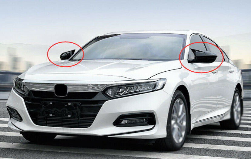 for Honda Accord 2018-2022 Black OX Horn RearView Mirror Cover W/ Turn Signal 2p