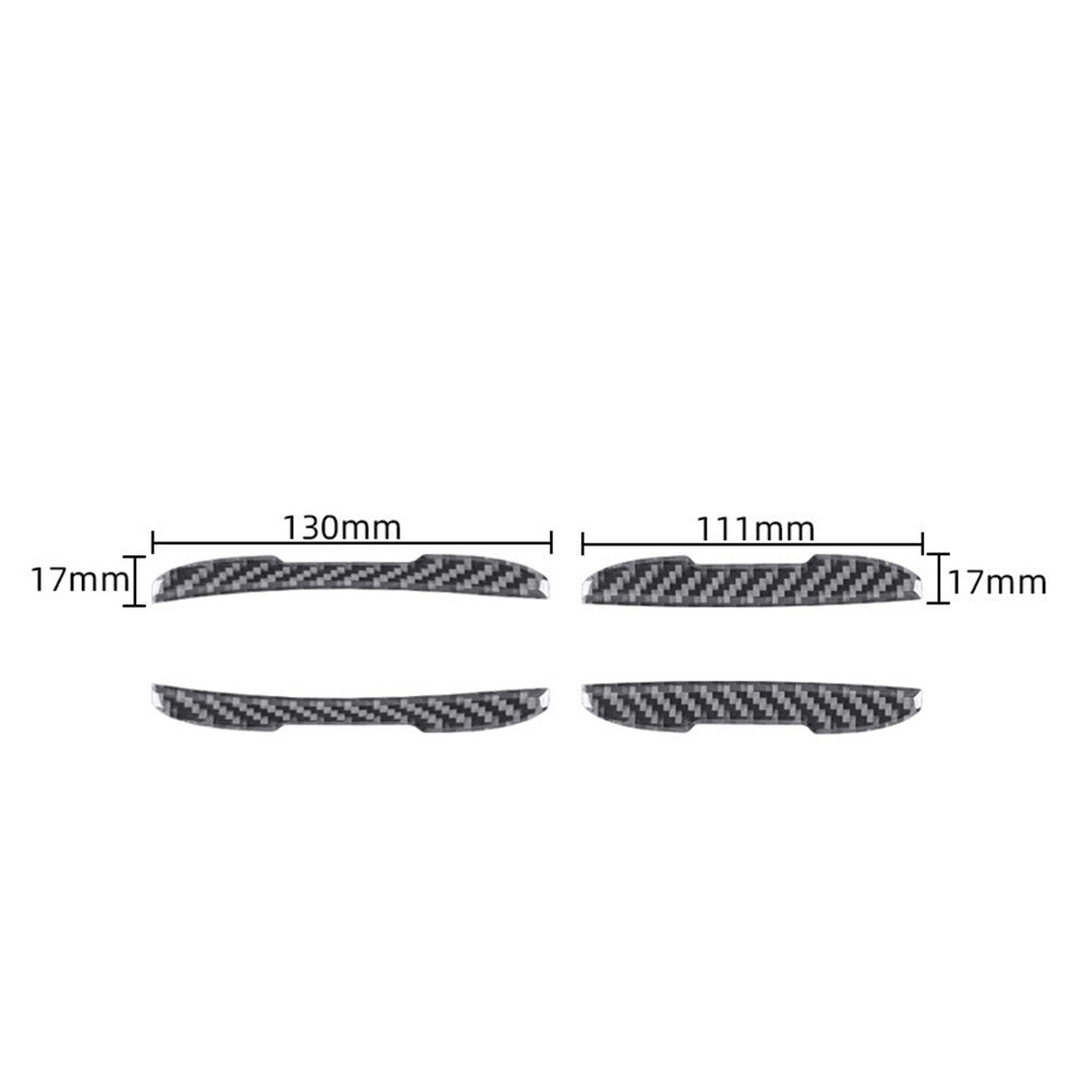 4Pcs Carbon Fiber Exterior Door Anti-collision Cover Trim for Porsche Taycan