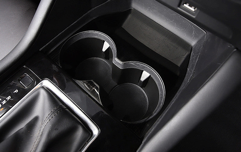 for Mazda 3 Axela 2019-22 Black Steel Inner Console Water Cup Holder Cover Trims