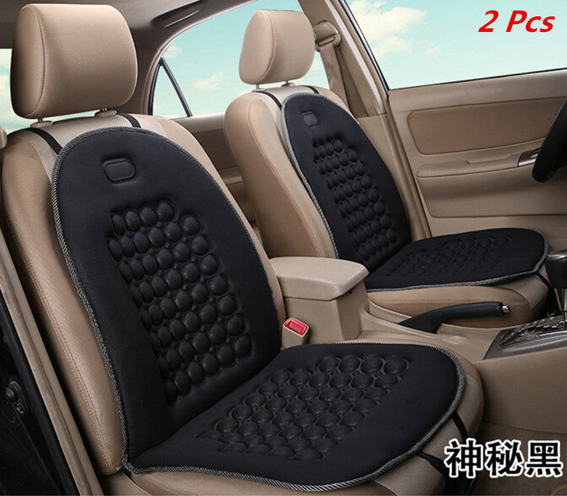 2 Pcs Car Black Chair Cushions Pad Foam Bubble for Seat Massage Therapy Lumbar Pad