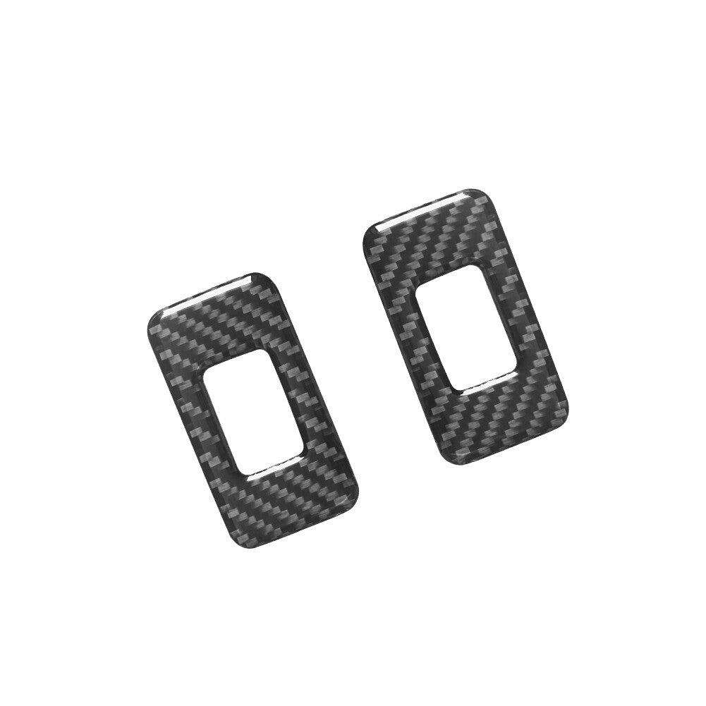 2pcs Carbon Fiber Rear Door Switch Trim for Land Rover Discovery Sport 2015-2019