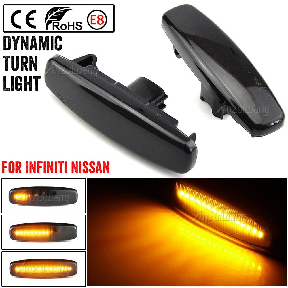 Dynamic Side Marker Light Turn Signal Light for Infiniti FX37 EX35 for Nissan Fuga