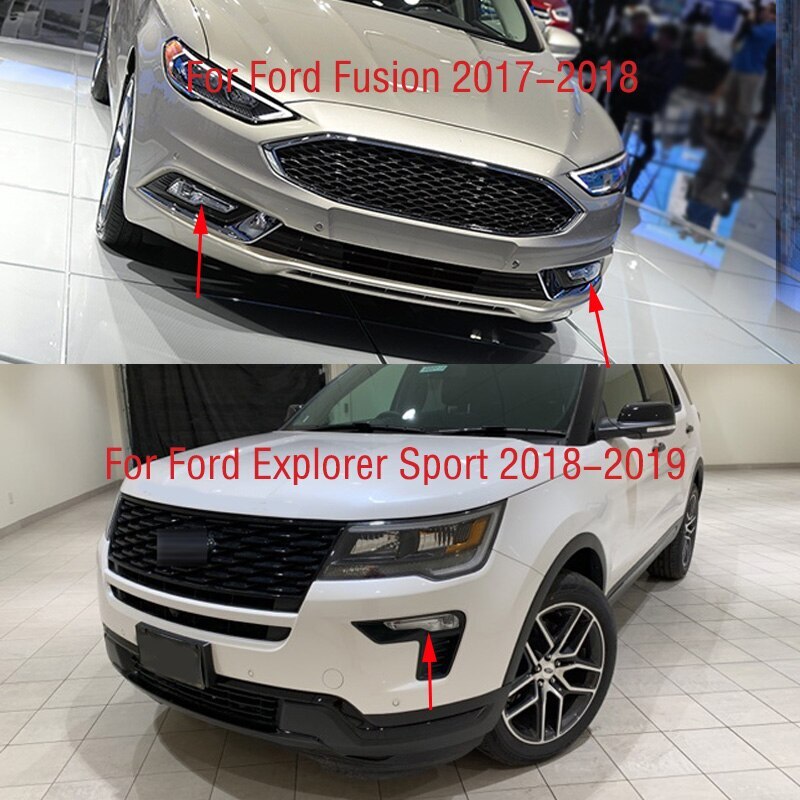 Applicable to 2018-19 for Ford Explorer left front fog light LED daytime running light DRL