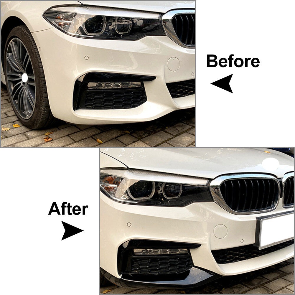 Front Bumper Splitter Lip Canard for BMW 5 Series G30 G31 G38 M Sport 2017-2020