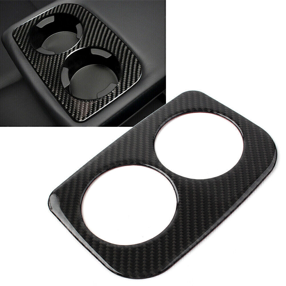 Carbon Fiber Inner Rear Water Cup Panel Cover Trim for Subaru Forester 2013-2018