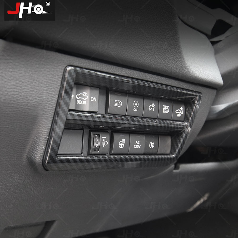 ABS Carbon Fiber Console Headlight Switch Panel Cover Trim for Toyota Tundra 22