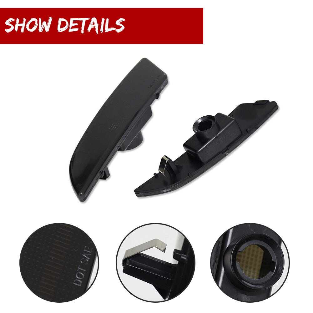 For 04-08 for Chrysler Crossfire SRT-6 Smoke Lens Rear Bumper Side Marker Light Kit