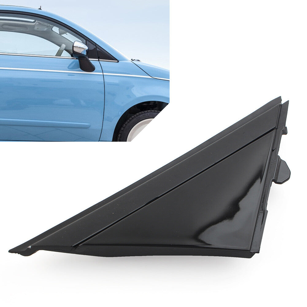 for Fiat 500 2012-19 1SH17KX7AA Car Glossy Black Door Mirror Flag Cover Molding