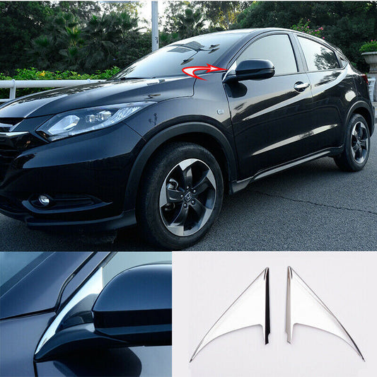 for Honda HR-V Vezel 2016-2022 Chrome Exterior A Pillar Front Triangle Trim 2Pcs