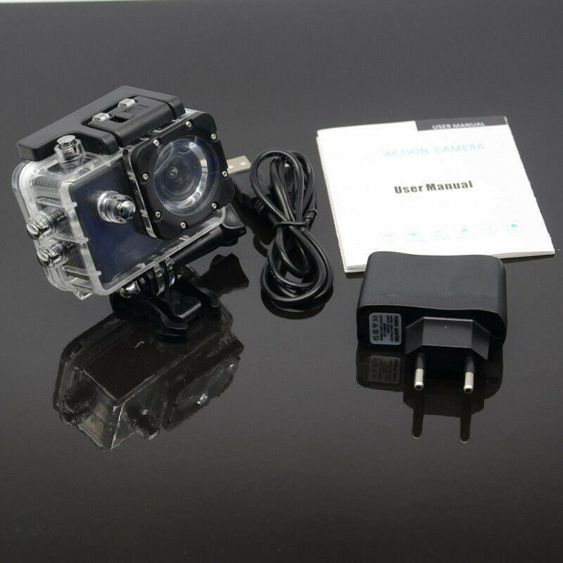 1080P Sport Camera LCD Lens Waterproof Action Camera Motorcycle Bike Helmet Cam
