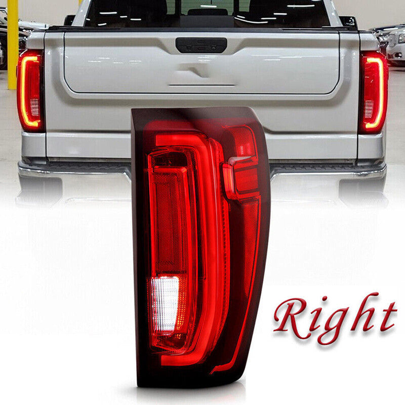 Right-side LED taillights are compatible with the 2019-2023 for GMC for Sierra rear window lights.