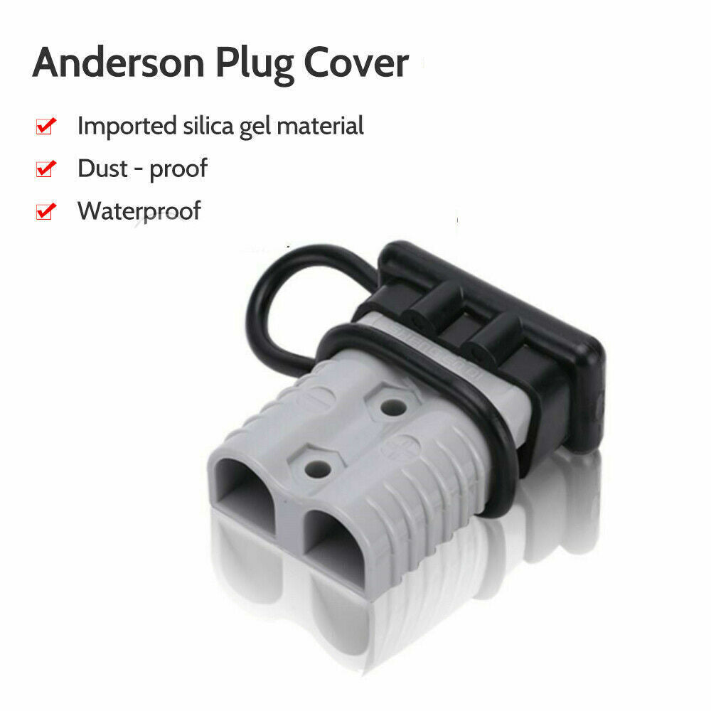 10X For Anderson Plug Cover Style Connectors 50AMP Battery Caravn Black Dust Cap