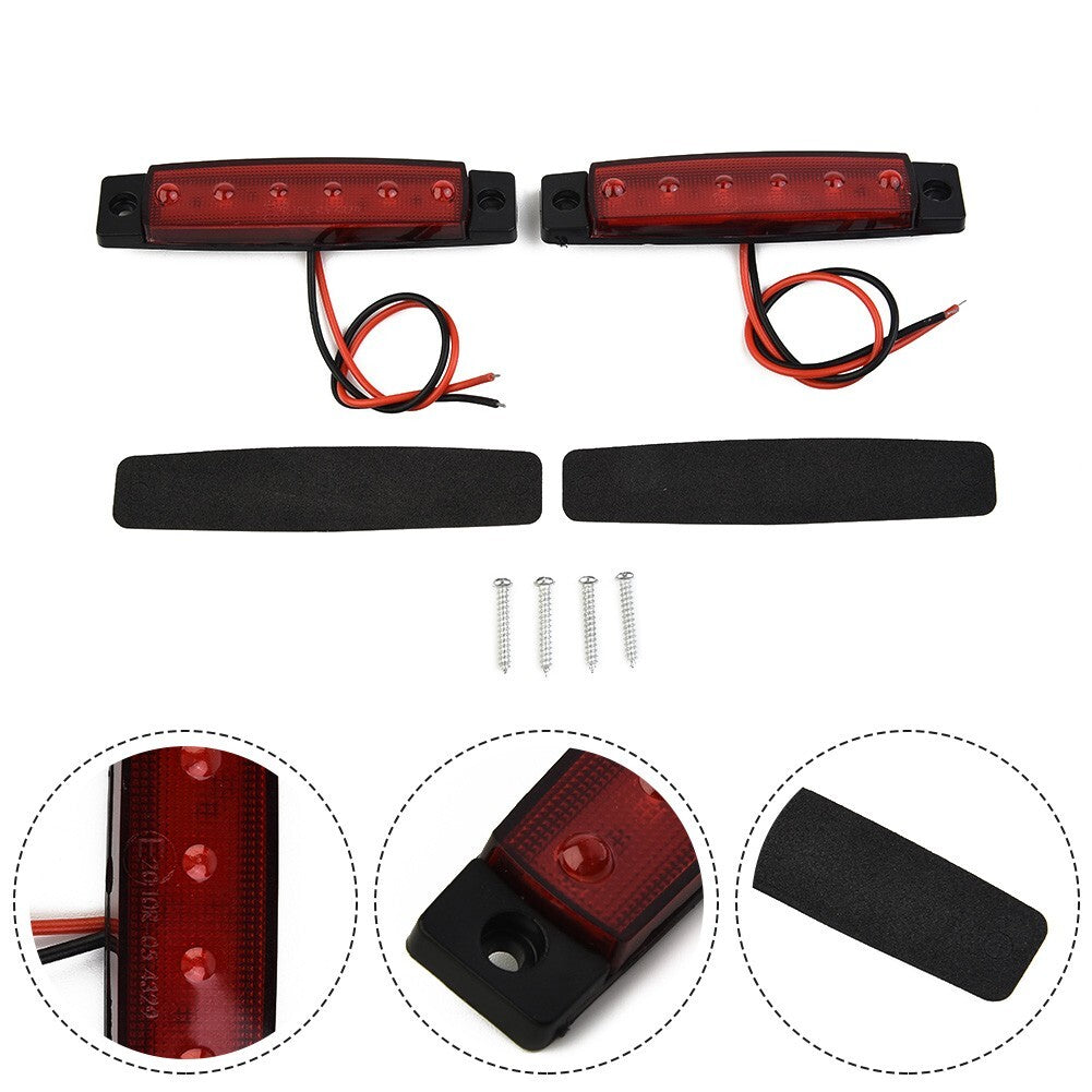 Stop 2x Mount Safe~ Trailer 6led Light Tail Brake Kits Dc Sealed Rv Fit Turn