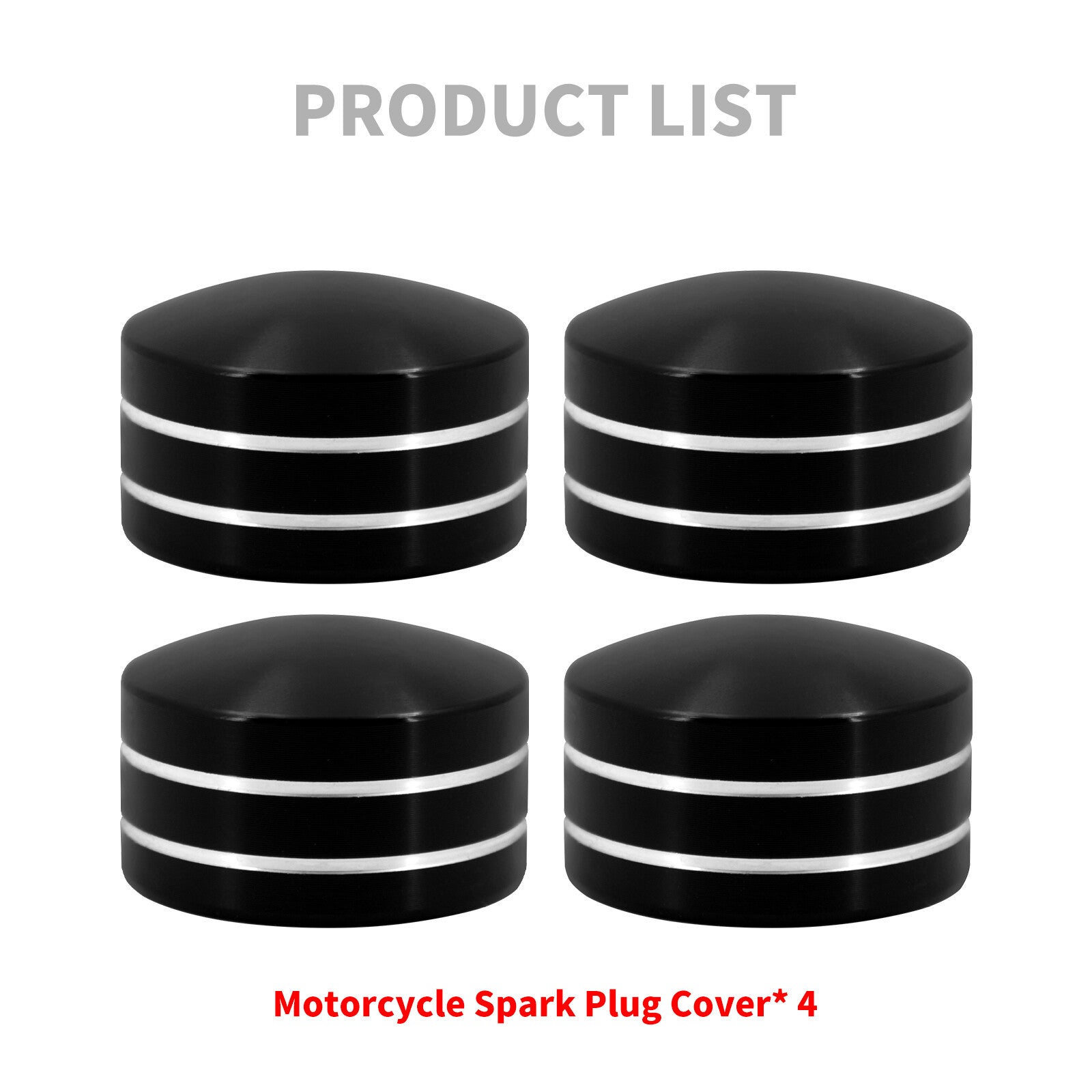 4x Black Head Bolt Covers Fit for Harley Sportster 1986-2022 Twin Cam 1999-2017