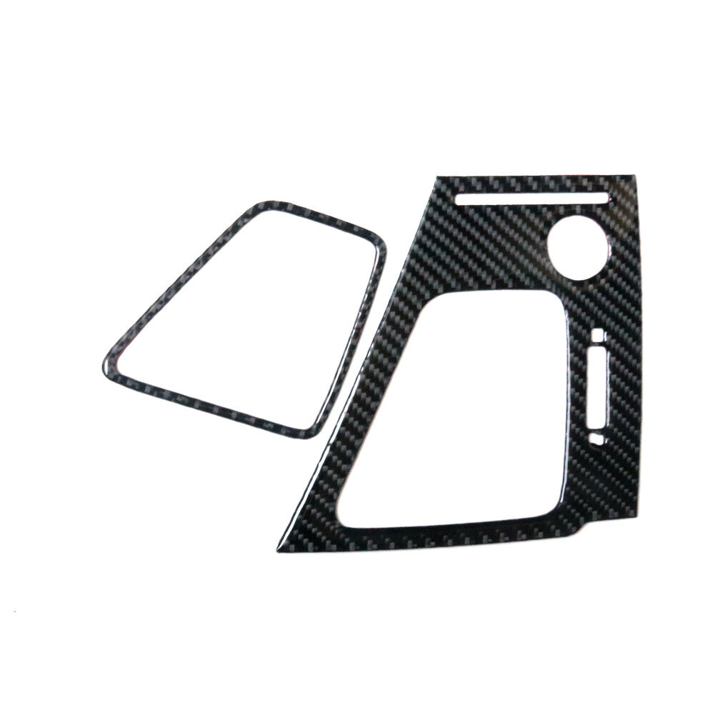 2X Carbon Fiber Driver Air Vent Outlet Trim Cover for Honda for Civic Coupe 2013-15