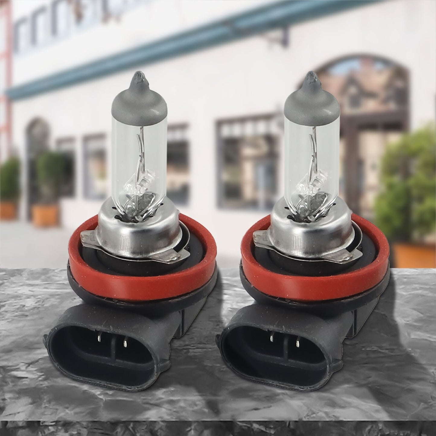 White halogen bulb, 12V, 55W, 6000K, automotive fog light, H11, lighting accessories.