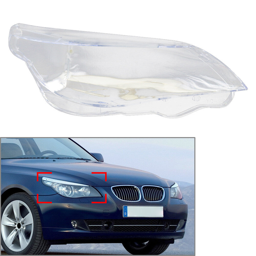 Headlight Lens Cover Lampshade For BWM E60 E61 525i 530i 540i 550i 2003-2010
