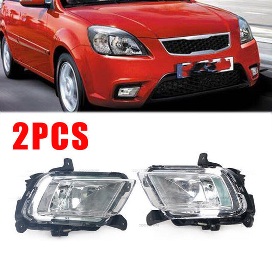 1Pair For 2010 2011 2012 for KIA RIO 2Pcs Front Bumper Driving Lamp Fog Lamp