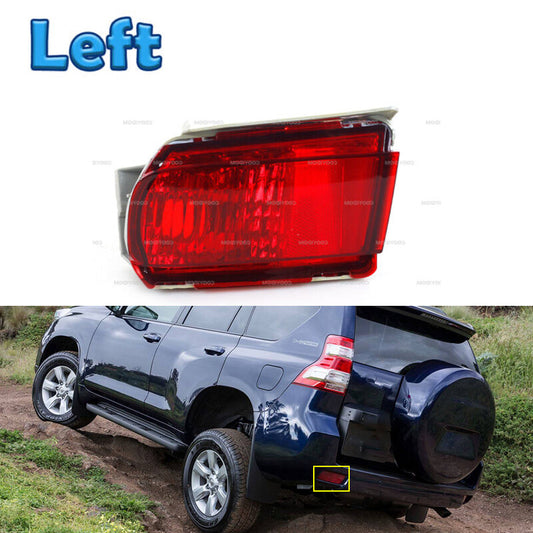 Left For 2010-2015 for Toyota for Land Cruiser Prado FJ150 Red Rear Bumpe Lamp FogLight