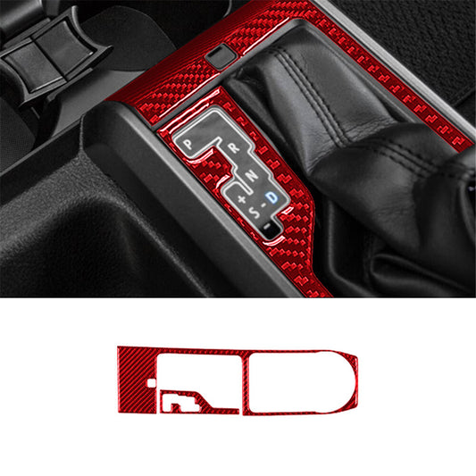 Red Gear Shift Panel Cover Sticker Carbon Fiber for Toyota Tacoma 2016-2021