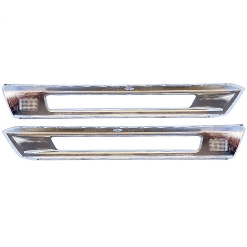 A pair of front fog light chrome trim bezels suitable for 13-16 for Mercedes X166 GL350/450/550