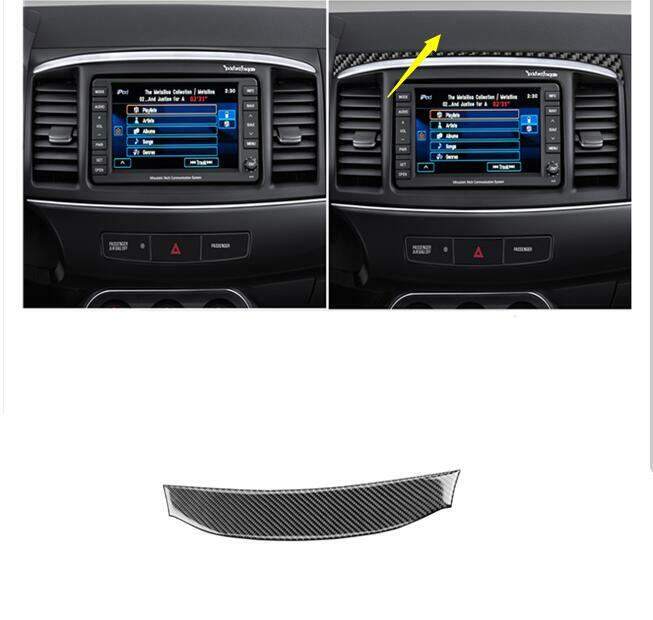 Carbon fiber internal GPS navigation protective case suitable for Mitsubishi Lancer 2008 - 2015