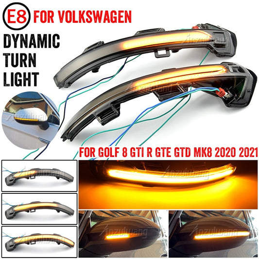 Dynamic Side Turn Signal Light for VW for Golf 8 GTI R GTE GTD MK8 2020 2021