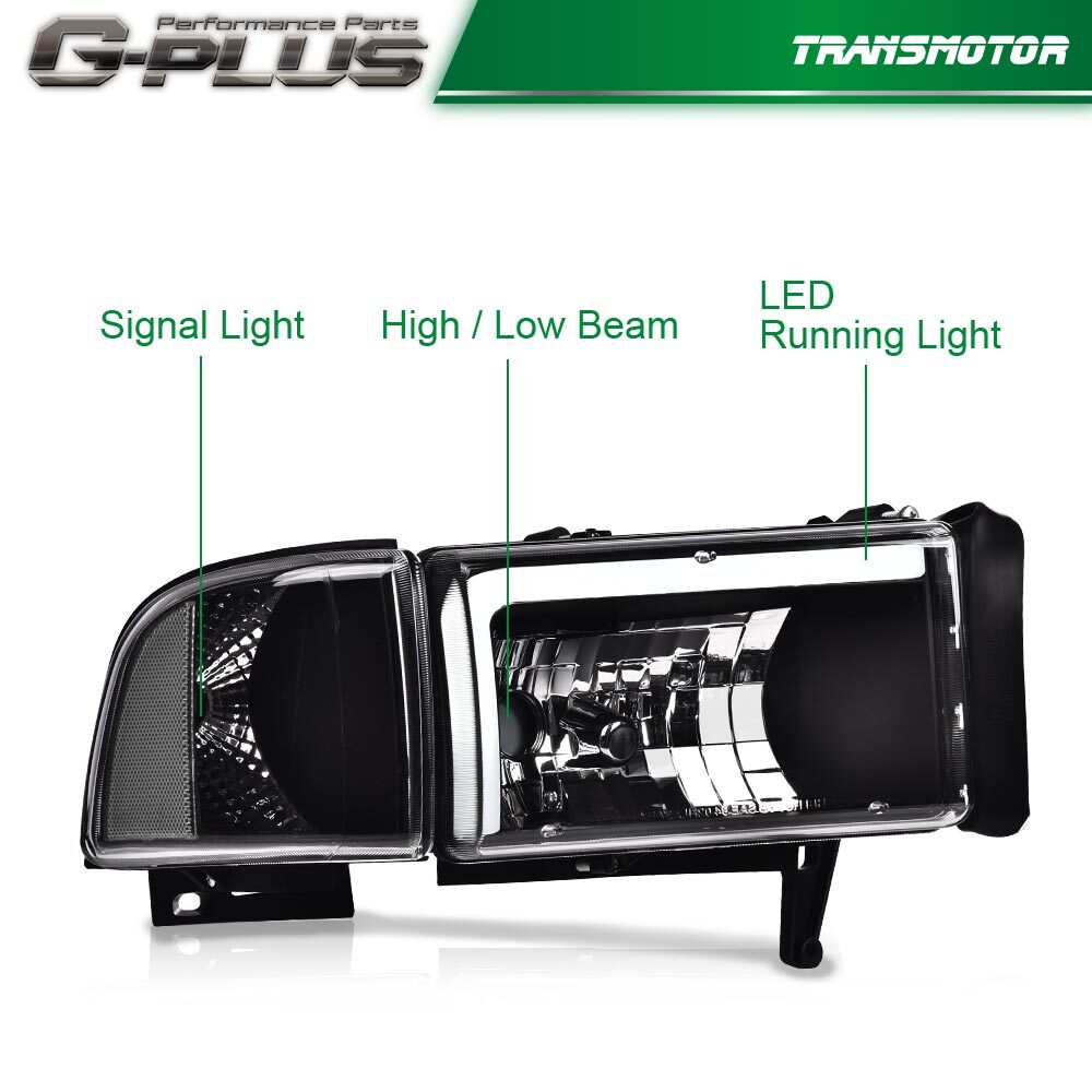 Fit For 94-02 for Ram 1500 2500 3500 LED Tianshui DRL