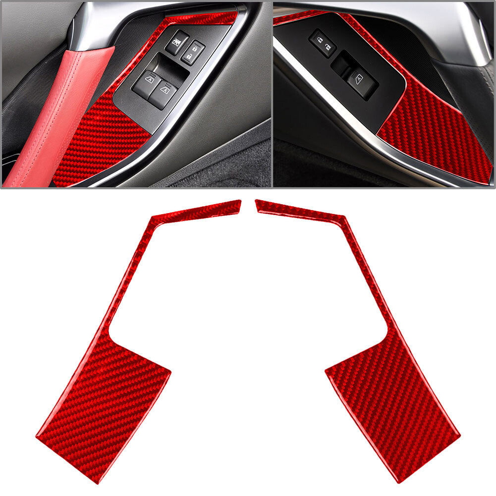 2¢ªInner Door Window Lift Switch Button Panel Cover Trim for Nissan GTR R35 08-16