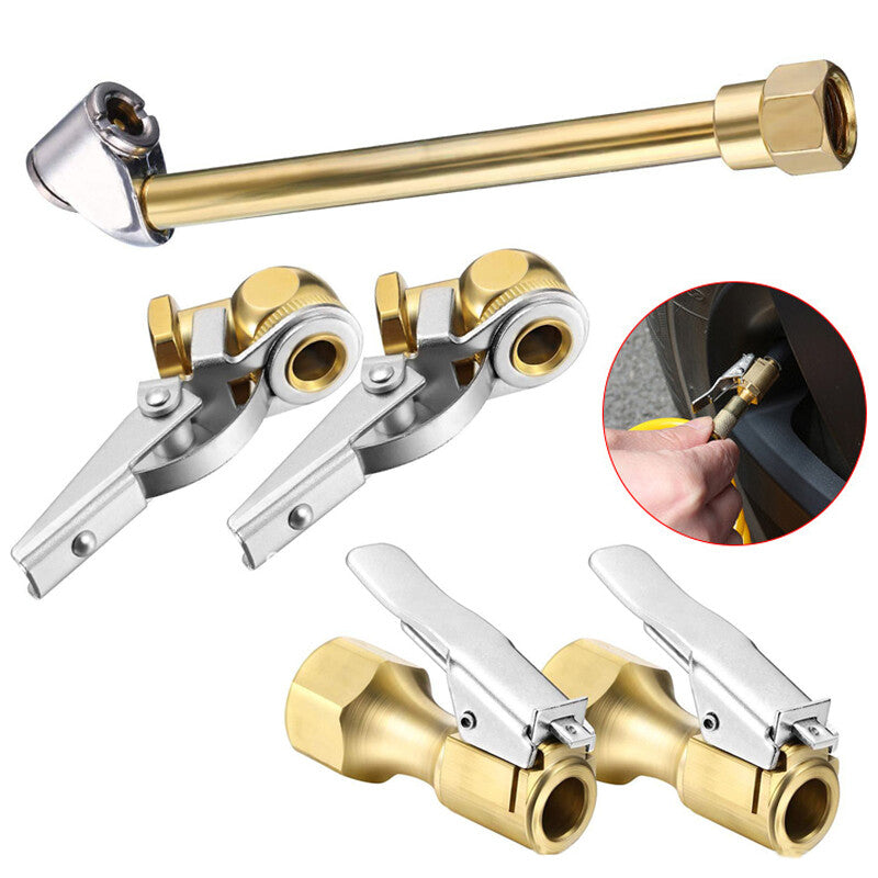 5-Piece Cylinder Opening Gold Brass Clamp Closed Straight Clamp Kit 1/4 Inch
