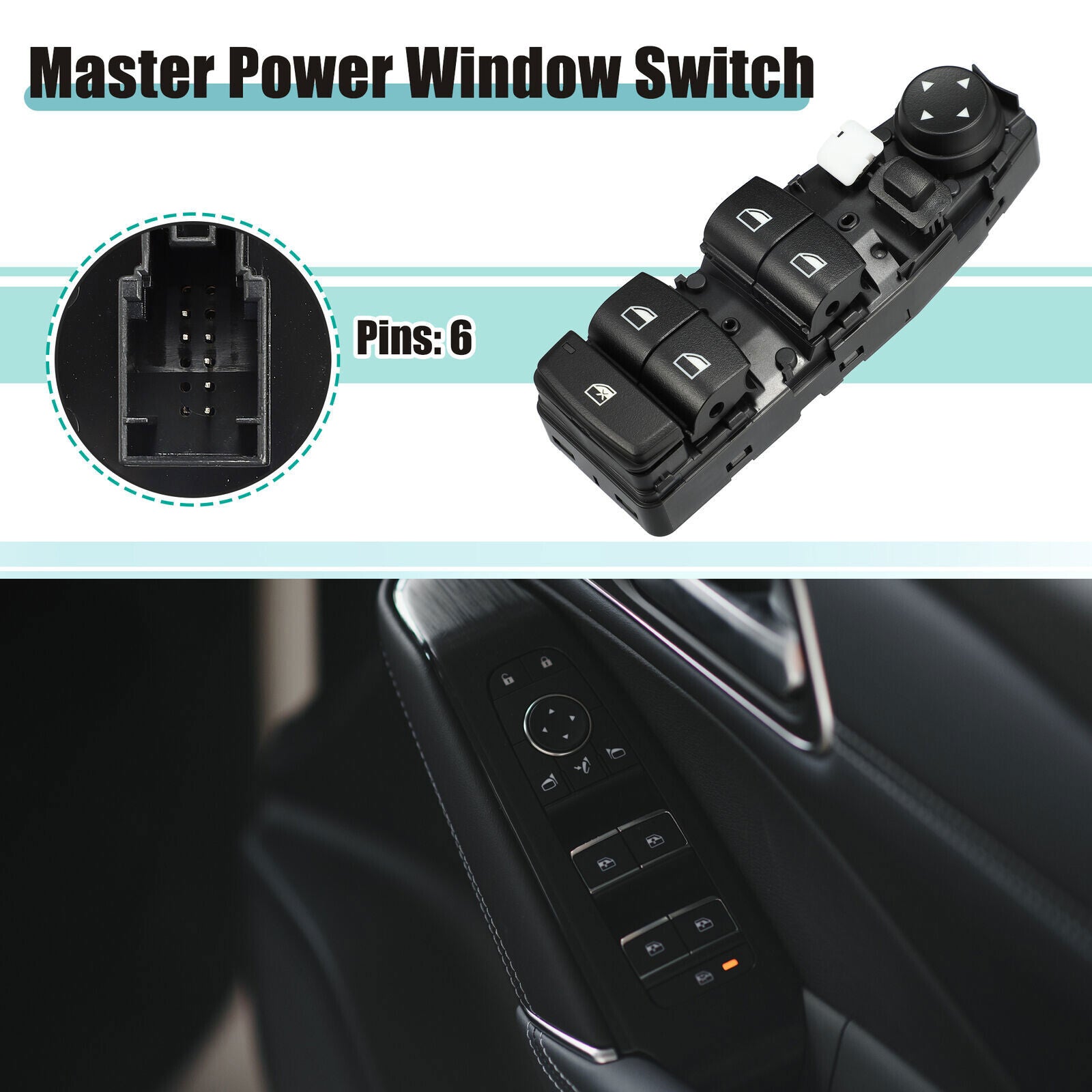 for BMW 320i 2012-2017 61319208108 Power Window Switch Front Left Driver Side 1