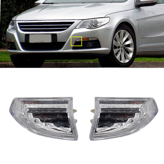 A pair of front bumper turn signal light housings without bulbs, suitable for Volkswagen for Passat CC 09-12