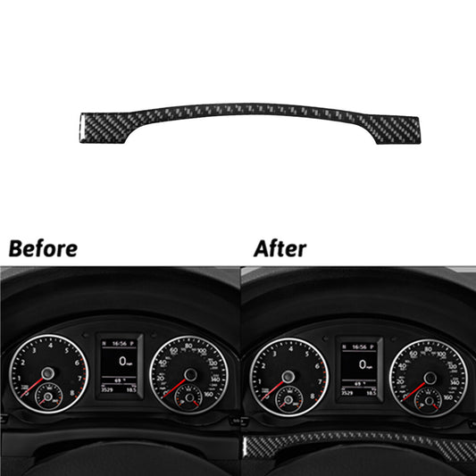 Carbon Fiber Below Speedometer Strip Trim Cover for Volkswagen for Tiguan 2013-2017