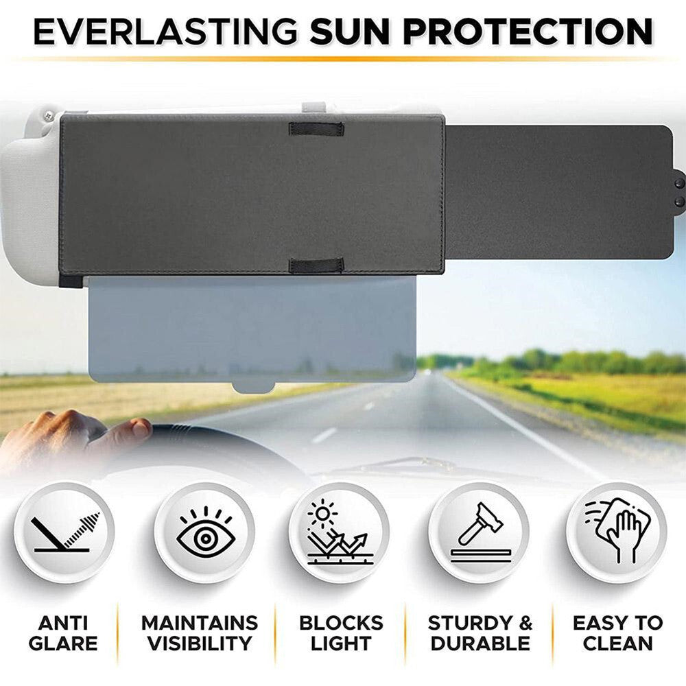 Car Shade Anti Glare For Sun Extend Visor Shield Extension Driving Accessory