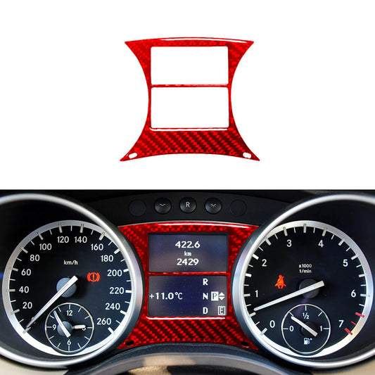Red Carbon Fiber Speedometer Indicator Frame Trim for Mercedes R-Class 2009-12