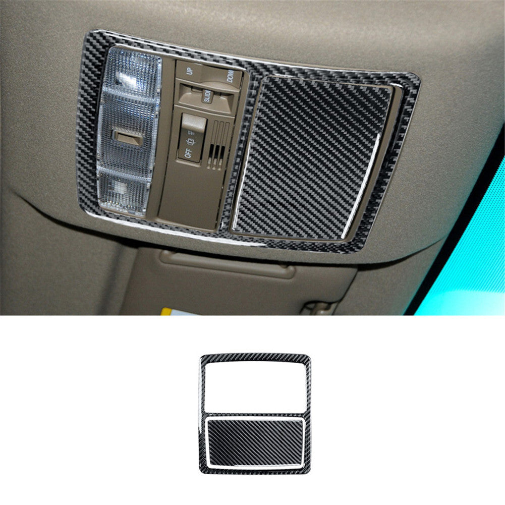 Carbon Fiber Reading Lamp Frame Cover Trim for Toyota Highlander 2008-2013