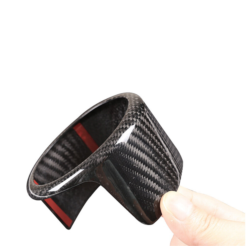 Real Carbon Front Car Logo Decorative Ring Trim for Alfa Romeo for Stelvio 2017-20