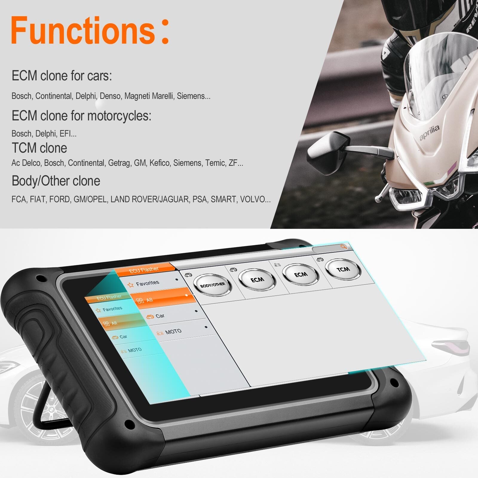 OBDSTAR DC706 ECU EC/M Tool Full Version For CarMotorcycle +MP001 Progarmmer