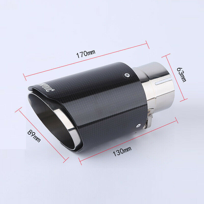 63mm/89mm Steel Car Exhaust Muffler Tail Pipe Tip Tailpipe Trim for Lincoln MKZ