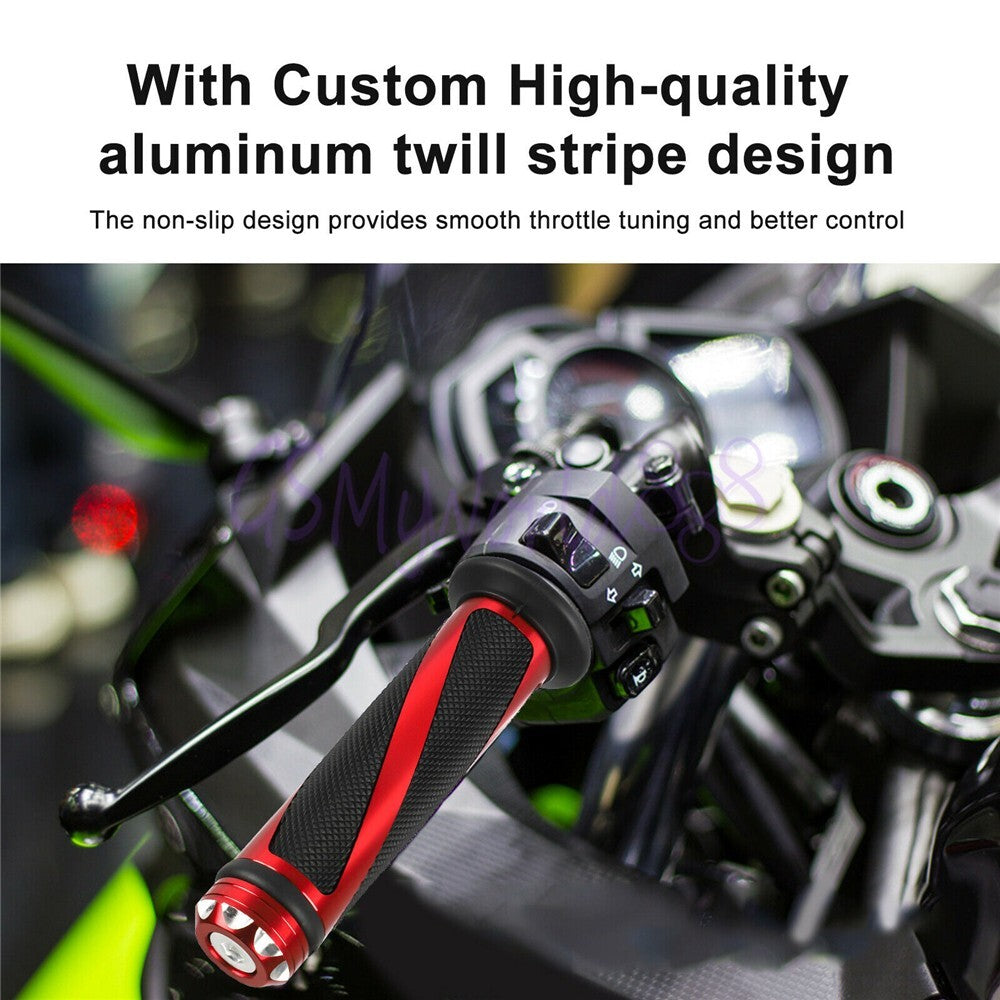 Gray 7/8 22mm Handlebar Hand Grip Fit For CB125F CB160F CB190R CB250 CB300R/F