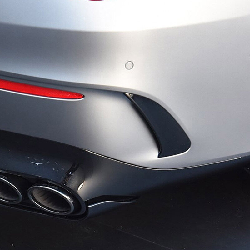 for Benz C118 CLA35 CLA45 AMG Rear Bumper 2x Black Spoiler Air Vent Cover Gloss